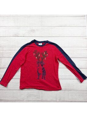 Hanna Andersson Kids Shirt Long Sleeve Graphic Tee Dog Reindeer Holiday 10